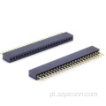Conector fêmea usinado de 1,27 mm em linha reta 24P